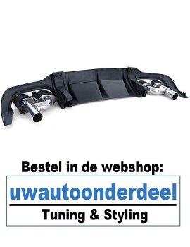 Mercedes C Klasse W204 C63 AMG Look diffuser Mat Zwart - 2