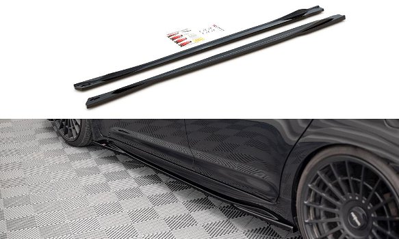 Toyota Avensis Spoiler Lip Splitter Styling Sideskirt - 6