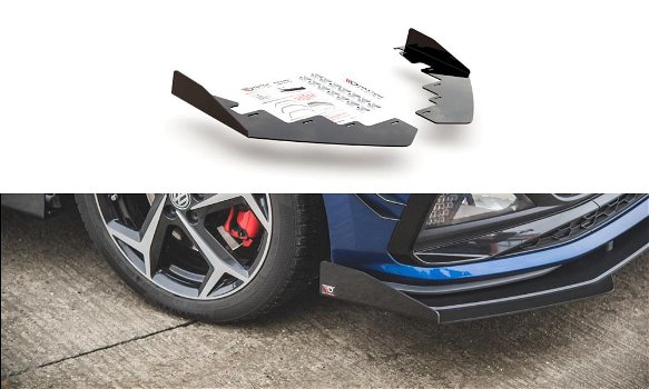 Vw Polo MK6 GTI Spoiler Splitter Lip Diffuser - 4