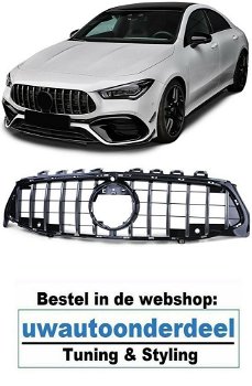 CLA C118 Sport Grill Hoogglans Zwart / Chrome Amg GT Look - 0