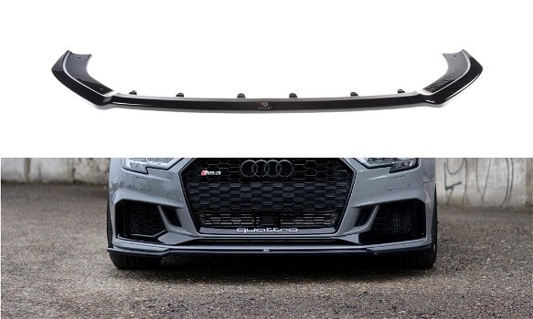 Audi RS3 Facelift Limousine Spoiler Voorspoiler Lip Splitter - 4