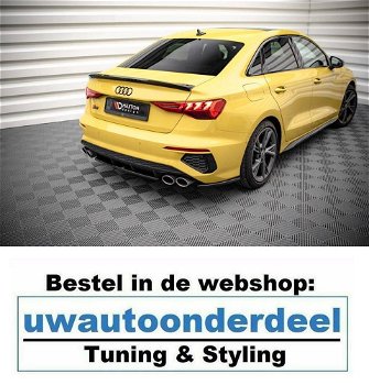 Maxton Design Audi S3 8Y Sedan Spoiler Lip Splitter - 0