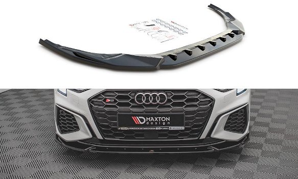 Maxton Design Audi S3 8Y Sedan Spoiler Lip Splitter - 6