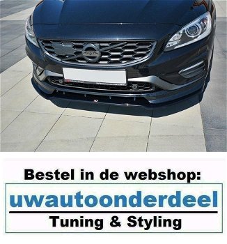 Maxton Design Volvo V60 Polestar Facelfit Spoiler Lip Splitter - 0