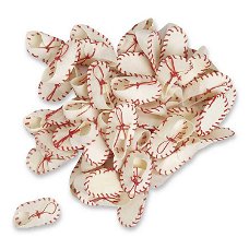 Kauwschoen Antos wit met strik 50 stuks