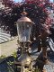 Lamp messing-koper rond glas op voet, uitstraling - 4 - Thumbnail