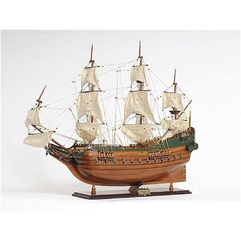 met de hand vervaardigd houten oorlogschip,De BATAVIA - 0