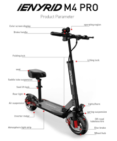 IENYRID M4 Pro Electric Scooter Foldable 10'' Off-road