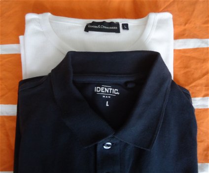 Te koop een nieuwe donkerblauwe polo van Identic (maat: L). - 7