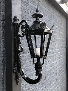 Prachtige landelijke buitenlamp Mainz, zwart.,wandlamp