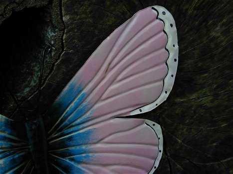 Set van 2 kapstok vlinders ,blauw & roze , vlinder,kapstok - 2