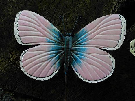 Set van 2 kapstok vlinders ,blauw & roze , vlinder,kapstok - 3