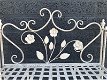 Smeedijzeren bloemenrek, antiek wit, rek voor in de tuin - 5 - Thumbnail