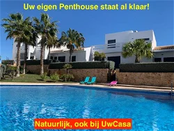 Uw eigen Penthouse in ORIHUELA COSTA met mooi zeezicht en bij groot zwembad