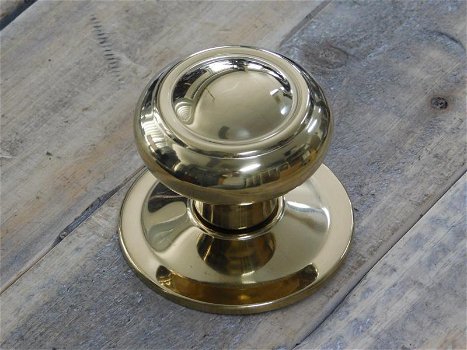 Vaste ronde knop - messing , deurknop - 0