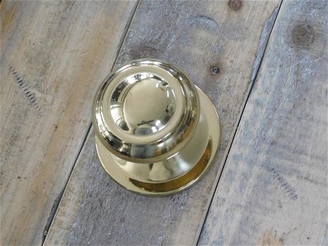 Vaste ronde knop - messing , deurknop - 2