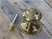 Vaste ronde knop - messing , deurknop - 3 - Thumbnail