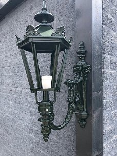 Wand buitenlamp ,Lampenfitting en Glas , klassieke lamp