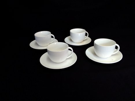 12 design porcelein kop/schotel,wit, NIEUW,VT wonen basis - 6