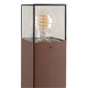 Roest kleurige staande buitenlamp, lantaarn, smoked glas - 2 - Thumbnail