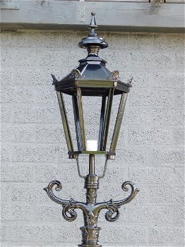 Klassieke lantaarn Barcelona , glas, alu zwart, 275cm - 2