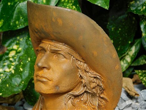 beeld van een Cowboy, gietijzer,gedetailleerd , cowboy - 4