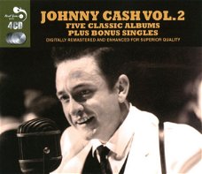 Johnny Cash – Johnny Cash Vol.2 Five Classic Albums Plus Bonus Singles  (4 CD) Nieuw/Gesealed