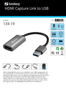 HDMI Capture Link to USB hoogwaardige camcorder tot 4K
