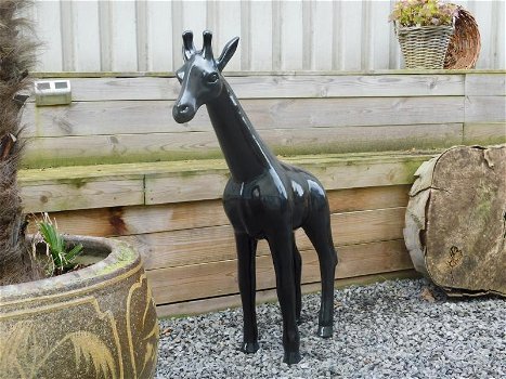 Decoratieve giraffe , zwart , polystone , giraffe - 4