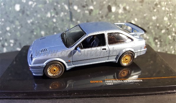 Ford Sierra RS Cosworth grijs/blauw 1/43 Ixo V673 - 0