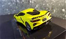 Chevrolet Corvette C8 Stingray geel 1/43 Ixo V675 - 2 - Thumbnail