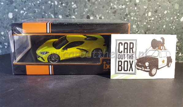 Chevrolet Corvette C8 Stingray geel 1/43 Ixo V675 - 4