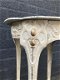 Een gietijzeren tafel, wit, art nouveau , bloem , - 5 - Thumbnail