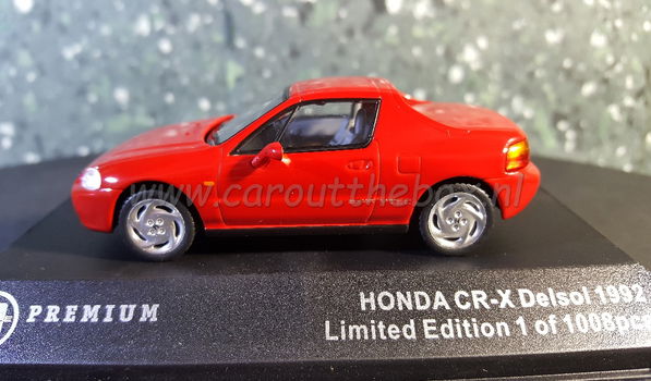 Honda Civic del Sol rood 1992 1/43 Triple 9 - 0
