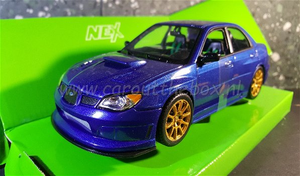 Subaru Impreza WRX STI blauw 1:24 Welly - 1