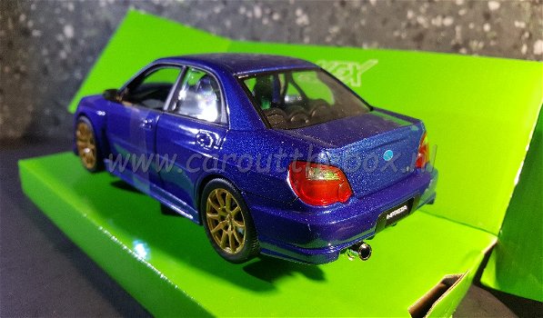 Subaru Impreza WRX STI blauw 1:24 Welly - 3