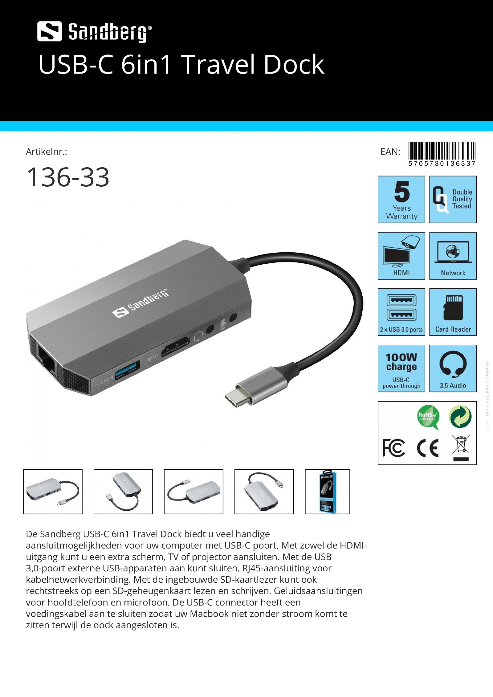 USB-C 6in1 Travel Dock - nr. 1