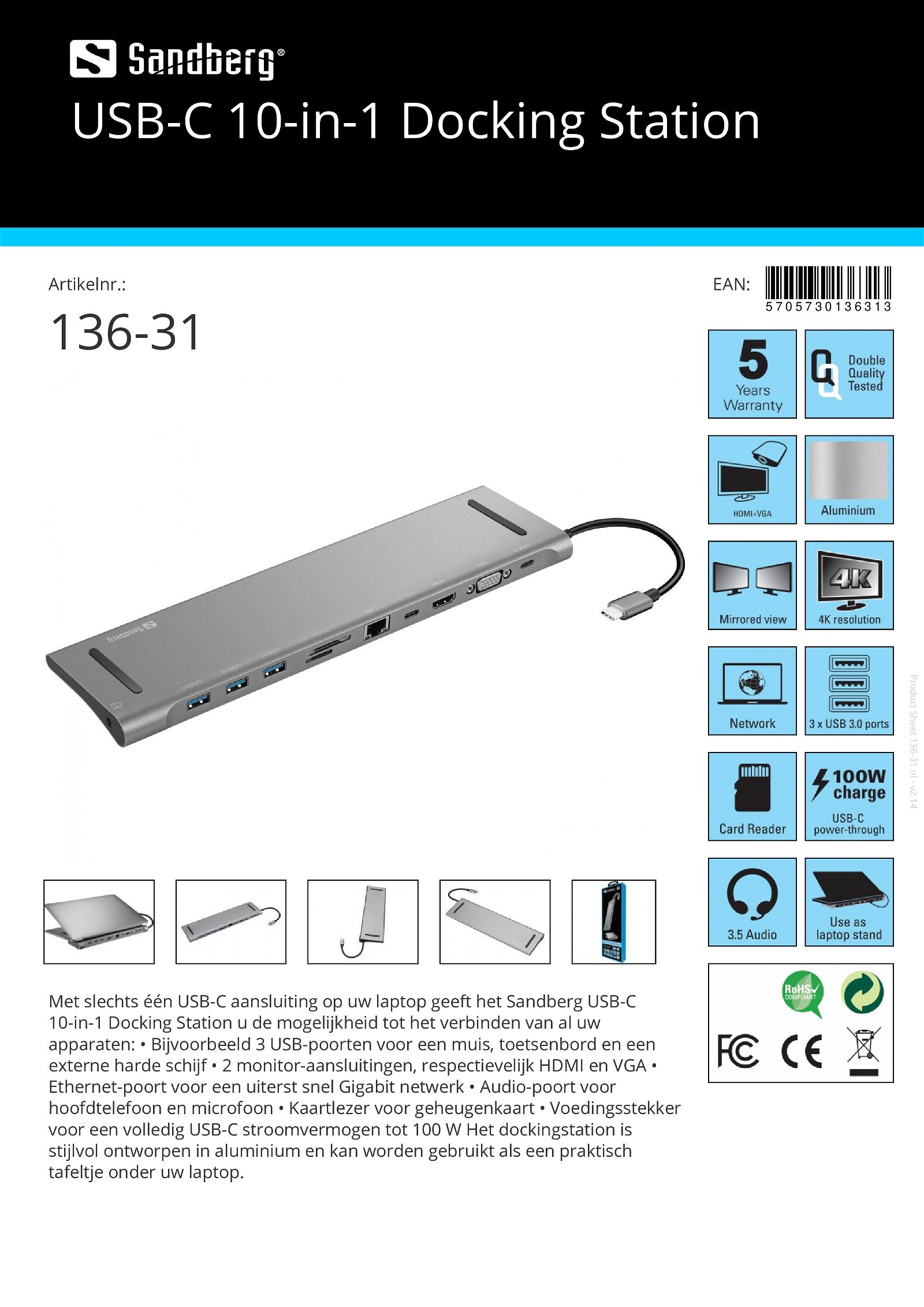 USB-C 10-in-1 Docking Station - nr. 1