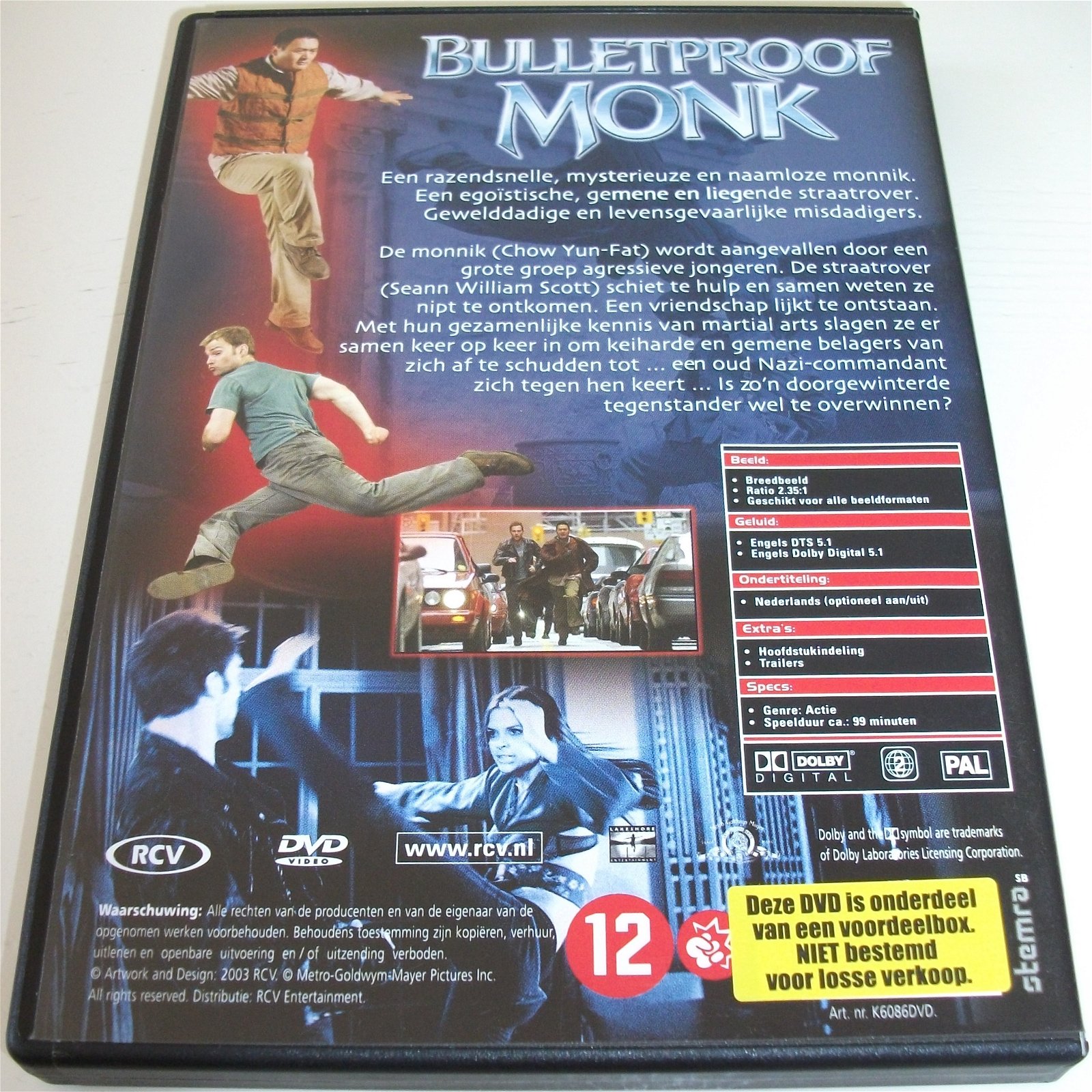 Dvd *** BULLETPROOF MONK *** Don't Mess with this Monk - Afbeelding 2