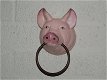 Handdoek ring , Pig Heag , gietijzer , varken , kado - 4 - Thumbnail