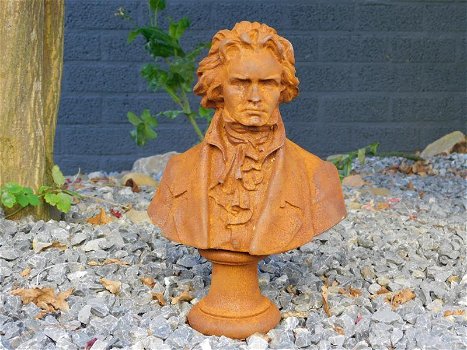 beeld van Ludwig van Beethoven , volledig uit gietijzer - 4