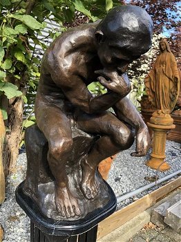 DE DENKER , bronzen beeld van Rodin , beeld ,uniek,xxl - 5