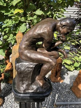 DE DENKER , bronzen beeld van Rodin , beeld ,uniek,xxl - 7