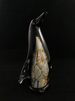 glazen beeld van een pinguin, een glazen kunstwerk , kado - 0