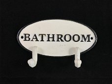 Een kapstok met 2 haken, BATHROOM , badkamer