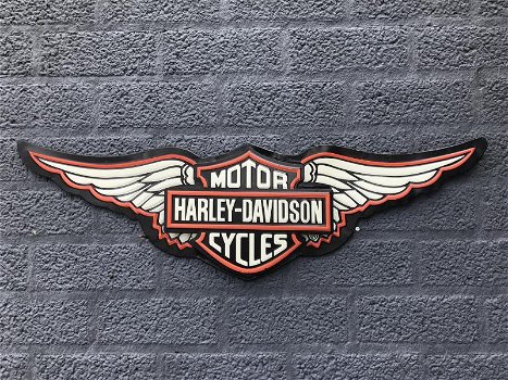 wandornament , HARLEY-DAVIDSON , mooi in kleur , kado - 1