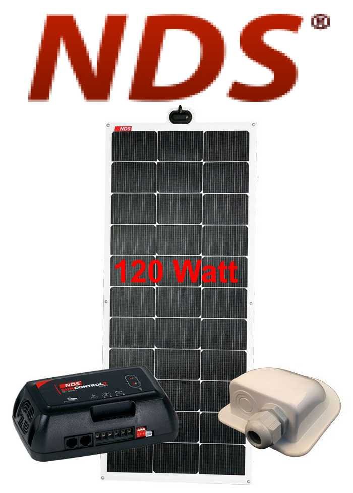 NDS SOLARFLEX EVO 120W Flexibel Zonnepaneel SET + SC320M - nr. 1