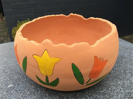 Terracotta bloembak, OPRUIMING , kado , bloempot - 1