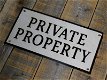 prive terrein , wandbord , Private Property , gietijzer,prive - 1 - Thumbnail