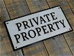 prive terrein , wandbord , Private Property , gietijzer,prive - 3 - Thumbnail